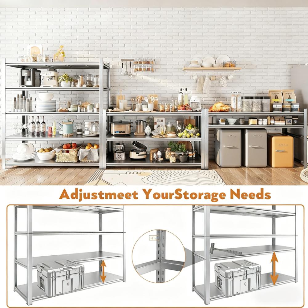 48.2" Heavy Duty Storage Rack 3000LBS 5-Tier Adjustable