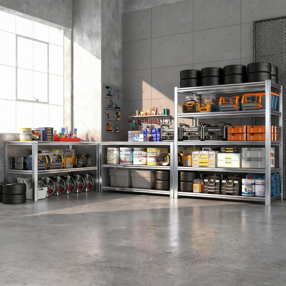 5-Tier Heavy Duty Rack 3500LBS Capacity Adjustable Industrial Style