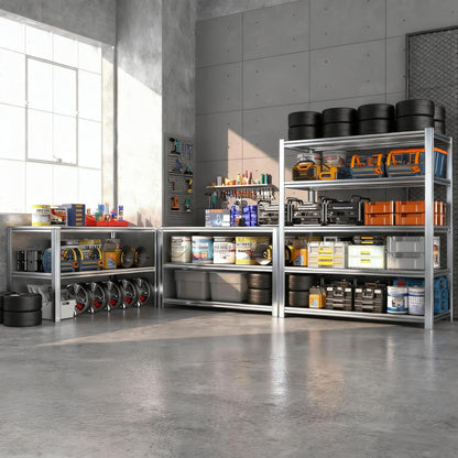 5-Tier Heavy Duty Rack 3500LBS Capacity Adjustable Industrial Style