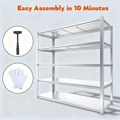 48.2" Heavy Duty Storage Rack 3000LBS 5-Tier Adjustable