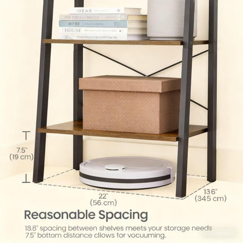 4-Tier Ladder Shelf with High Load Capacity for Multi-Space Storage