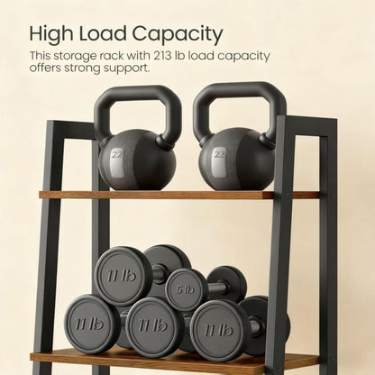 4-Tier Ladder Shelf with High Load Capacity for Multi-Space Storage