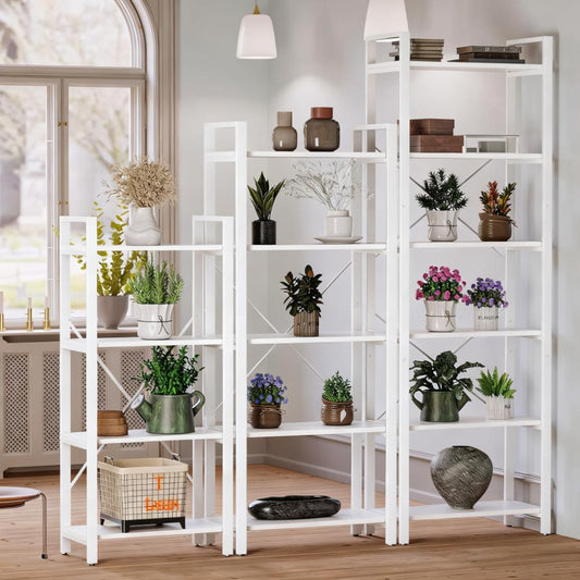 6-Tier Ladder Shelf, Industrial Style with 110lbs Capacity